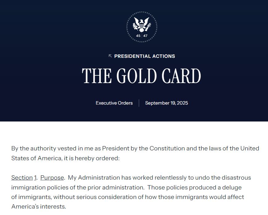 Breaking! Trump's $1 Million Gold Card Program Launched