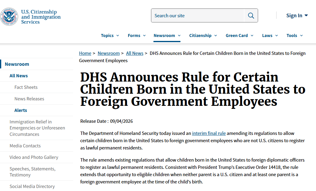 Heavy Blow! US Birthright Citizenship Tightened Further